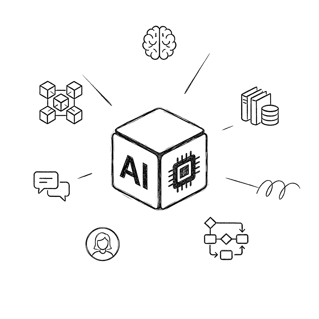 AI hardware and agent capability illustration