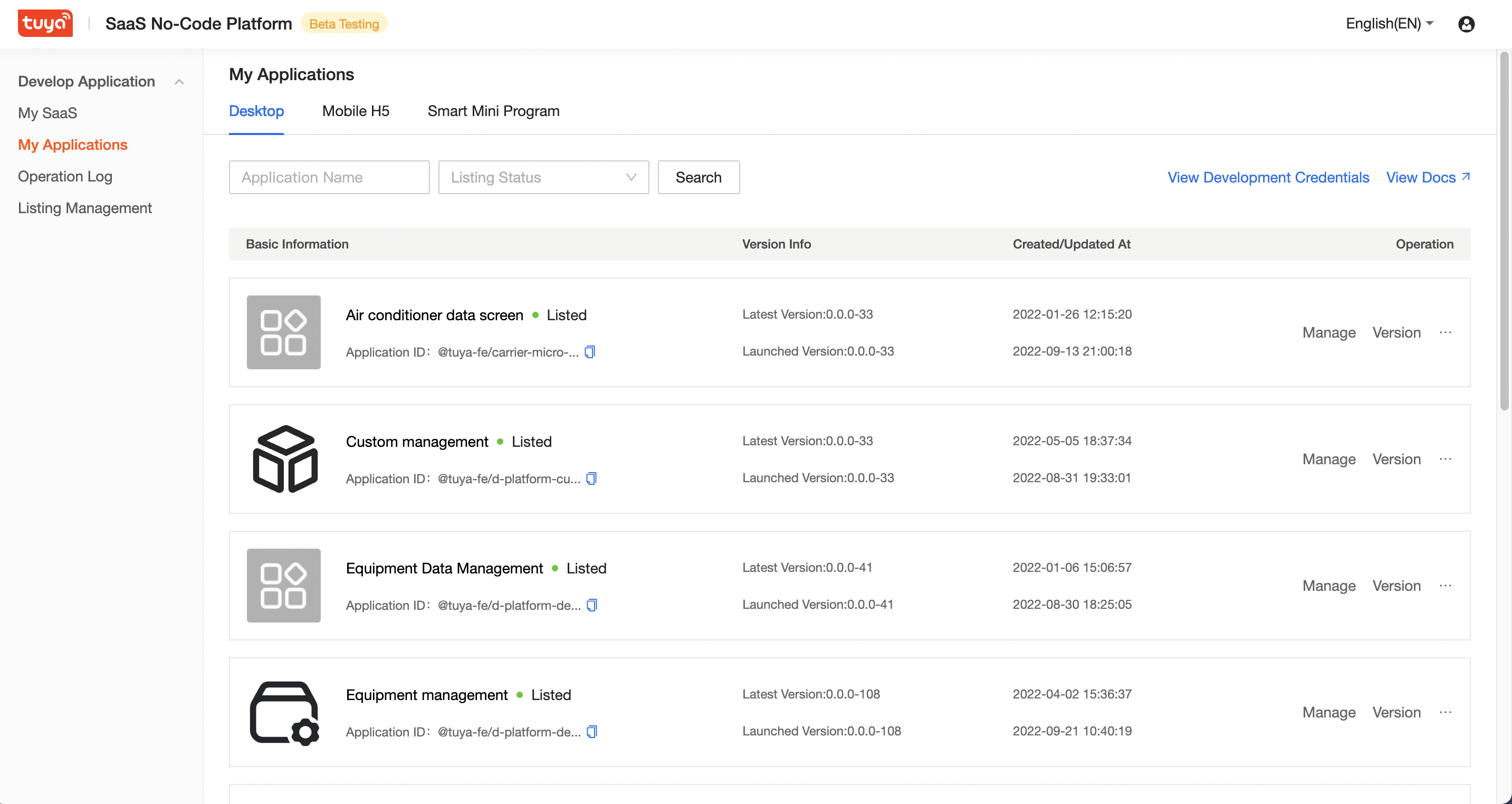 SaaS platform